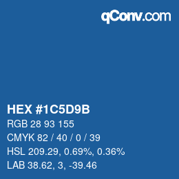 Color code: HEX #1C5D9B | qconv.com