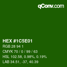 Color code: HEX #1C5E01 | qconv.com