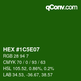 Color code: HEX #1C5E07 | qconv.com