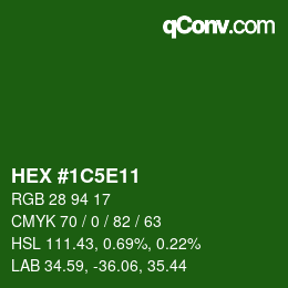 Color code: HEX #1C5E11 | qconv.com