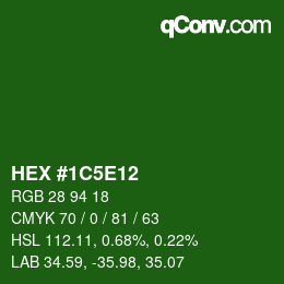 Color code: HEX #1C5E12 | qconv.com