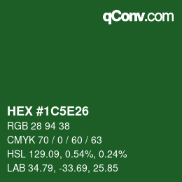 Color code: HEX #1C5E26 | qconv.com