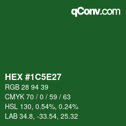 Color code: HEX #1C5E27 | qconv.com