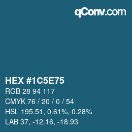 Color code: HEX #1C5E75 | qconv.com