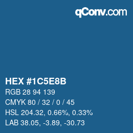 Color code: HEX #1C5E8B | qconv.com