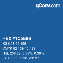 Color code: HEX #1C5E9B | qconv.com