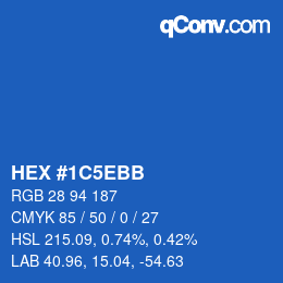 Color code: HEX #1C5EBB | qconv.com