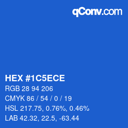Color code: HEX #1C5ECE | qconv.com
