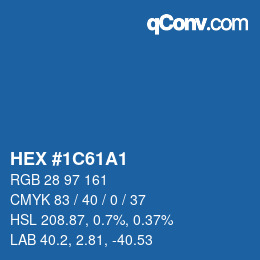 Color code: HEX #1C61A1 | qconv.com