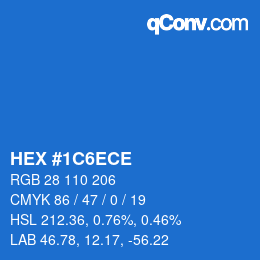 Color code: HEX #1C6ECE | qconv.com