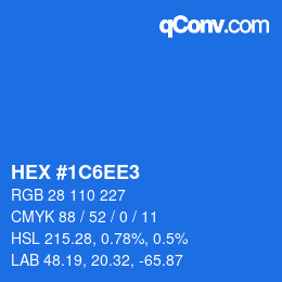 Color code: HEX #1C6EE3 | qconv.com