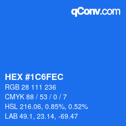 Color code: HEX #1C6FEC | qconv.com
