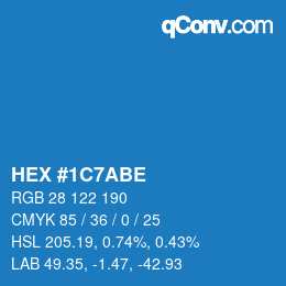 Color code: HEX #1C7ABE | qconv.com