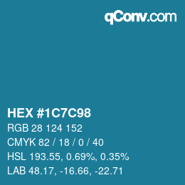 Color code: HEX #1C7C98 | qconv.com