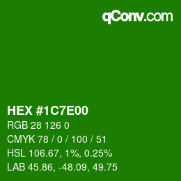 Color code: HEX #1C7E00 | qconv.com