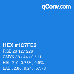 Color code: HEX #1C7FE2 | qconv.com