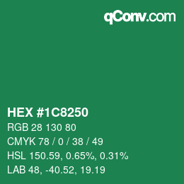 Color code: HEX #1C8250 | qconv.com