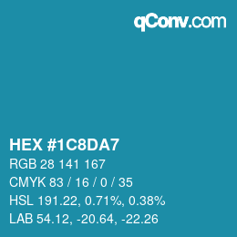 Color code: HEX #1C8DA7 | qconv.com