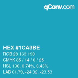 Color code: HEX #1CA3BE | qconv.com