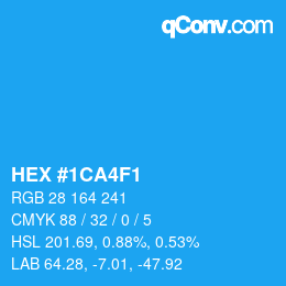Color code: HEX #1CA4F1 | qconv.com