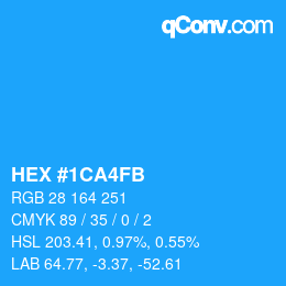 Color code: HEX #1CA4FB | qconv.com