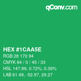 Código de color: HEX #1CAA5E | qconv.com