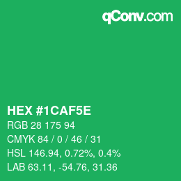 カラーコード: HEX #1CAF5E | qconv.com
