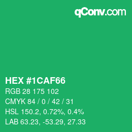 Color code: HEX #1CAF66 | qconv.com
