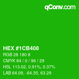 Color code: HEX #1CB408 | qconv.com
