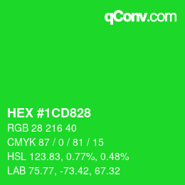 Color code: HEX #1CD828 | qconv.com