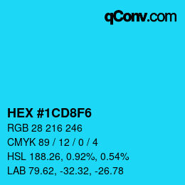 Color code: HEX #1CD8F6 | qconv.com