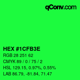 Color code: HEX #1CFB3E | qconv.com