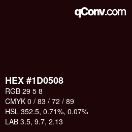 Color code: HEX #1D0508 | qconv.com