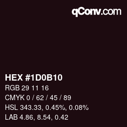 Color code: HEX #1D0B10 | qconv.com