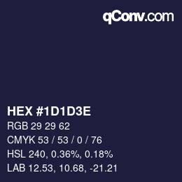 カラーコード: HEX #1D1D3E | qconv.com