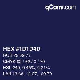 カラーコード: HEX #1D1D4D | qconv.com