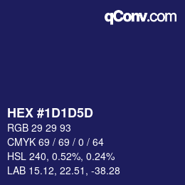 Color code: HEX #1D1D5D | qconv.com
