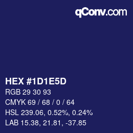 Color code: HEX #1D1E5D | qconv.com