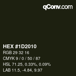 Color code: HEX #1D2010 | qconv.com