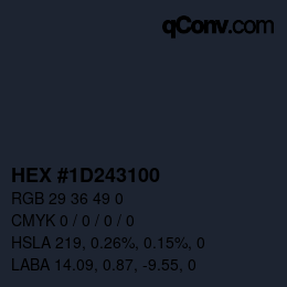 Color code: HEX #1D243100 | qconv.com