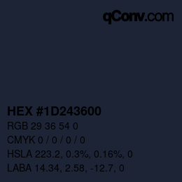 Color code: HEX #1D243600 | qconv.com
