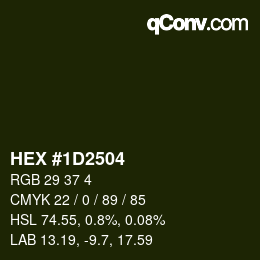 颜色代码: HEX #1D2504 | qconv.com