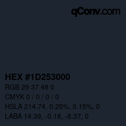 カラーコード: HEX #1D253000 | qconv.com