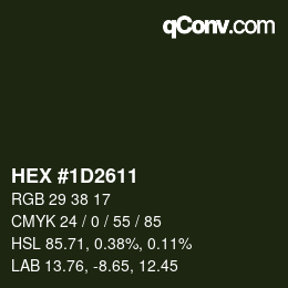 Color code: HEX #1D2611 | qconv.com