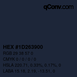 Color code: HEX #1D263900 | qconv.com