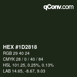 Color code: HEX #1D2818 | qconv.com