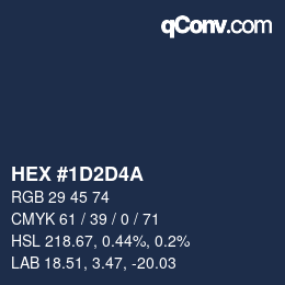 Color code: HEX #1D2D4A | qconv.com