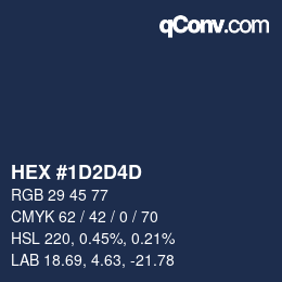 カラーコード: HEX #1D2D4D | qconv.com