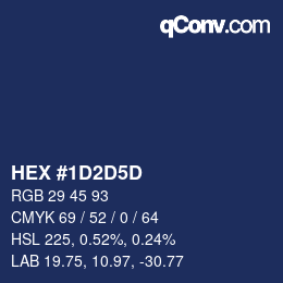 Color code: HEX #1D2D5D | qconv.com