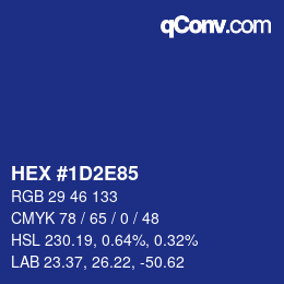 Color code: HEX #1D2E85 | qconv.com